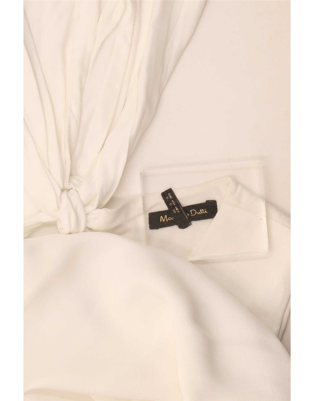 Massimo Dutti Damen ärmelloses, normales Etuikleid, Gr. 10, Größe S, Weiß