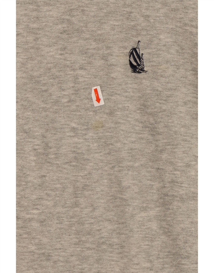 NAUTICA Herren-Sweatshirt-Pullover, große graue Baumwolle