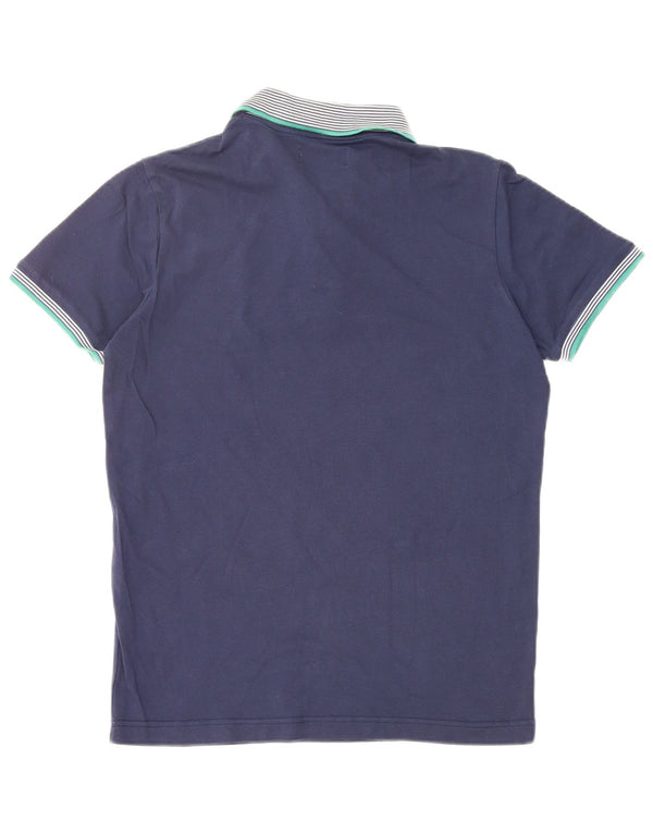 AUSTRALIAN L'ALPINA Mens Polo Shirt IT 48 Medium Navy Blue Cotton