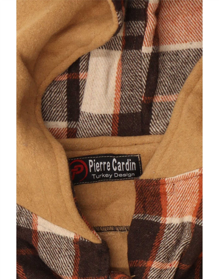 Pierre Cardin Damen Overshirt Flanellhemd UK 14 Mittelbraunes Gingham