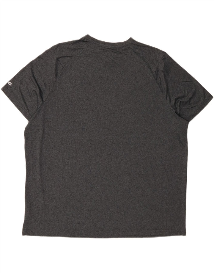 RUSSELL ATHLETIC Mens Training T-Shirt Top UK 54/56 3XL Grey Polyester Vintage Russell Athletic and Second-Hand Russell Athletic from Messina Hembry 