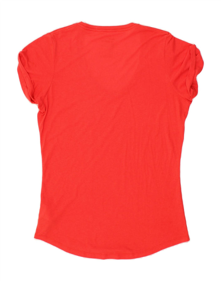 NIKE Womens Graphic T-Shirt Top UK 14 Medium Red Polyester Vintage Nike and Second-Hand Nike from Messina Hembry 