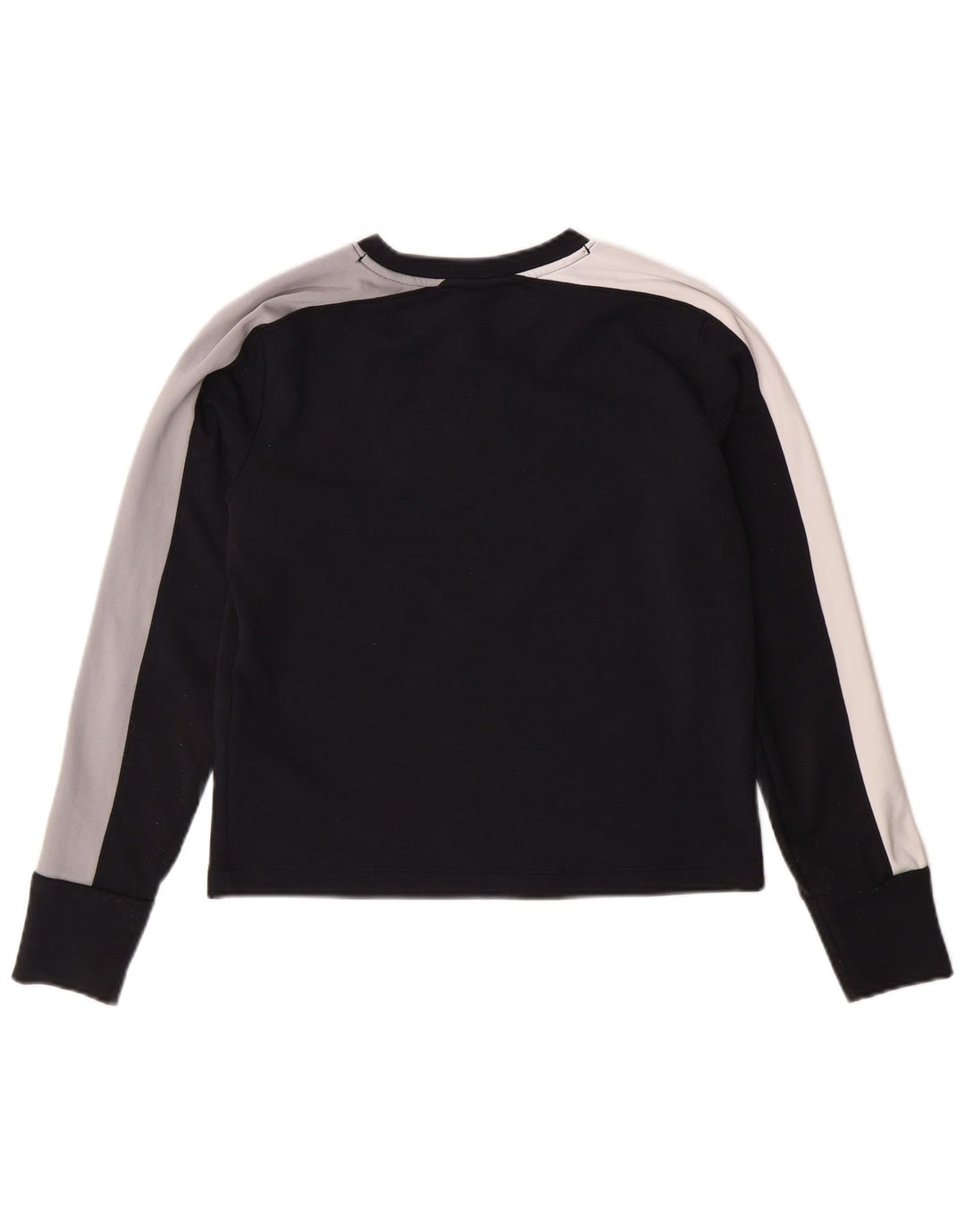 UNDER ARMOUR Damen Loose Fit Top Langarm UK 6 XS Schwarz Farbblock