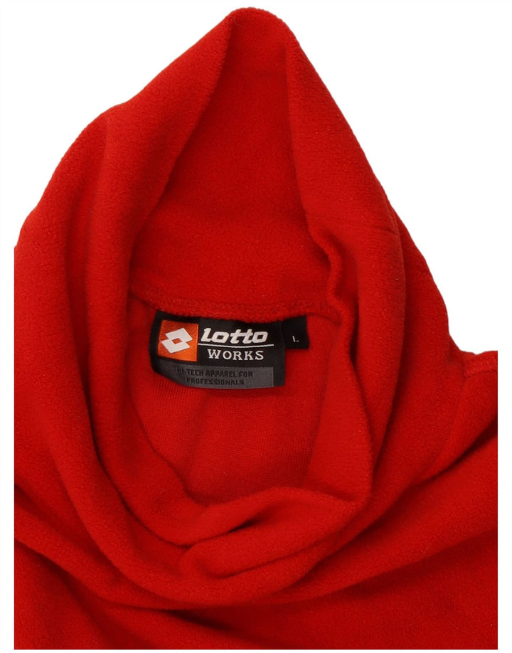 LOTTO Herren-Fleecepullover, groß, rotes Polyester