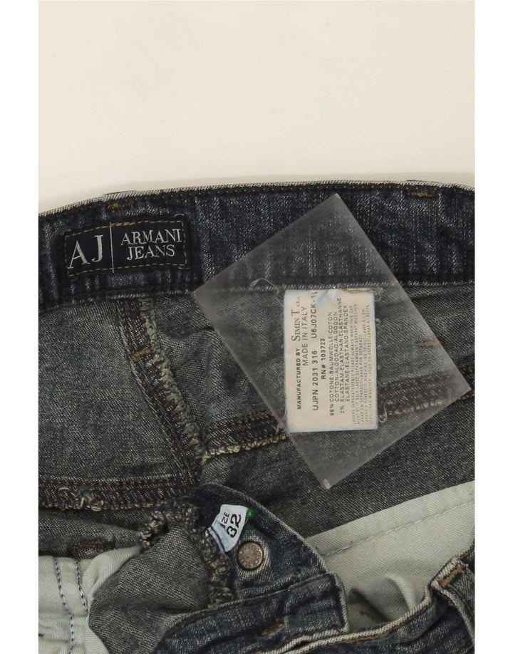 Armani Herren Straight Jeans W32 L27 Marineblaue Baumwolle