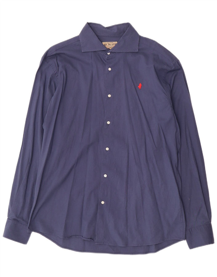 Marlboro Classics Herrenhemd 2XL Marineblau aus Baumwolle
