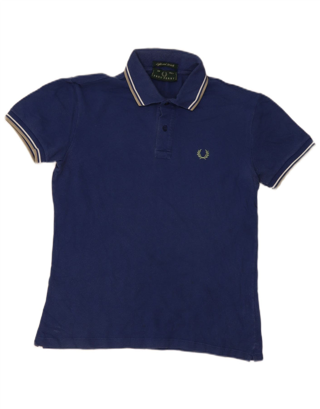 Fred Perry Herren-Poloshirt, klein, marineblau, gestreift, Baumwolle