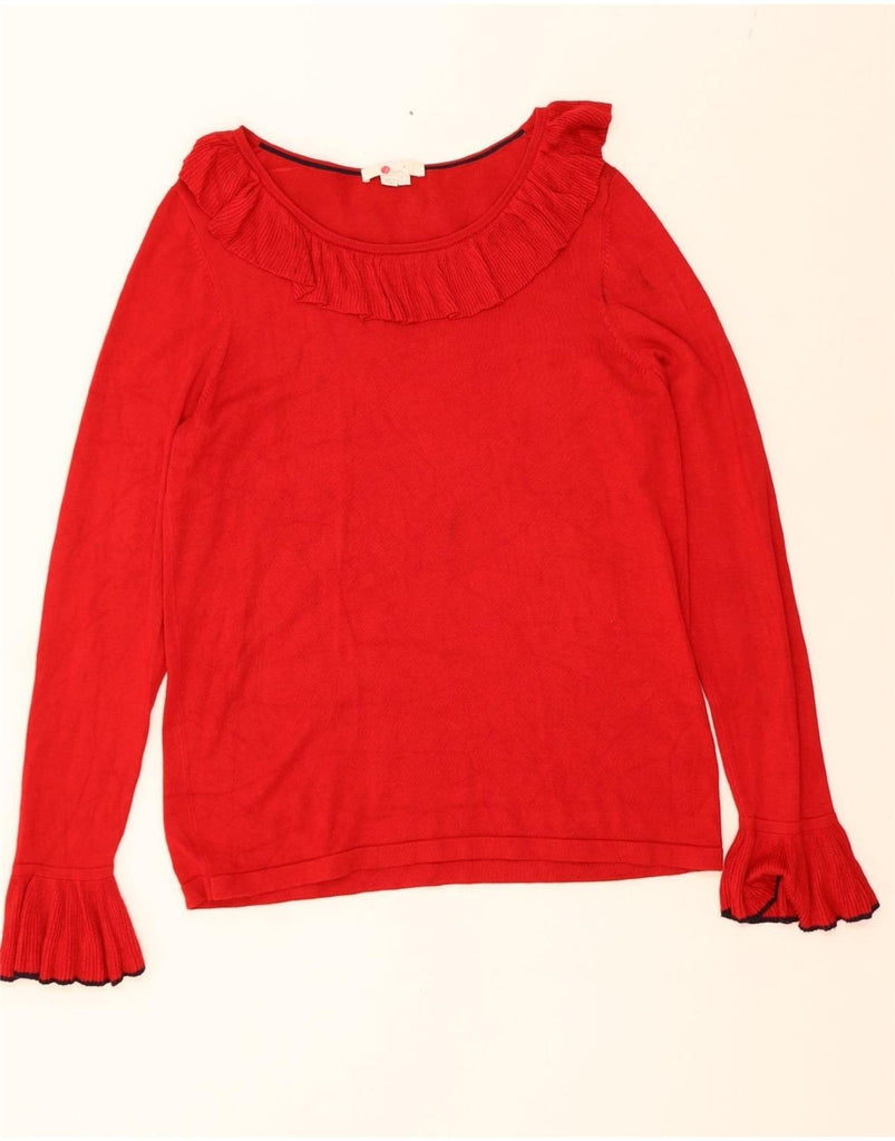 BODEN Womens Boat Neck Jumper Sweater UK 16 Large  Red Polyamide Vintage Boden and Second-Hand Boden from Messina Hembry 