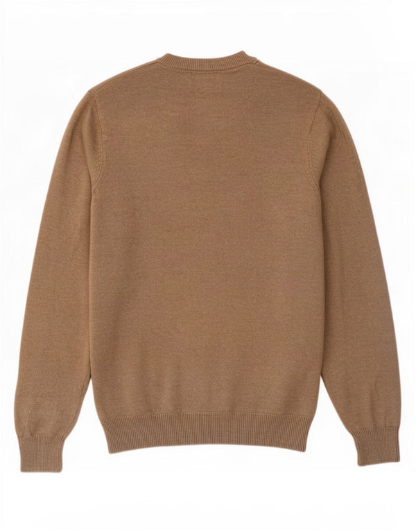 Marks & Spencer Herren-Pullover mit V-Ausschnitt, XS, beige Baumwolle