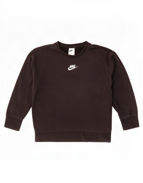 Nike Mädchen-Sweatshirt-Pullover, 10–11 Jahre, mittelgroß, schwarze Baumwolle