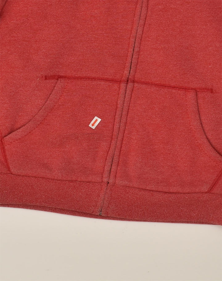 JACK WILLS Womens Sherpa Graphic Zip Hoodie Sweater UK 8 Small Red Cotton | Vintage Jack Wills | Thrift | Second-Hand Jack Wills | Used Clothing | Messina Hembry 