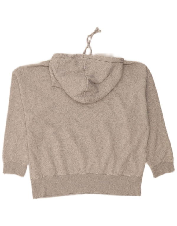 Adidas Womens Graphic Oversized Hoodie Pullover UK 14 Große graue Baumwolle