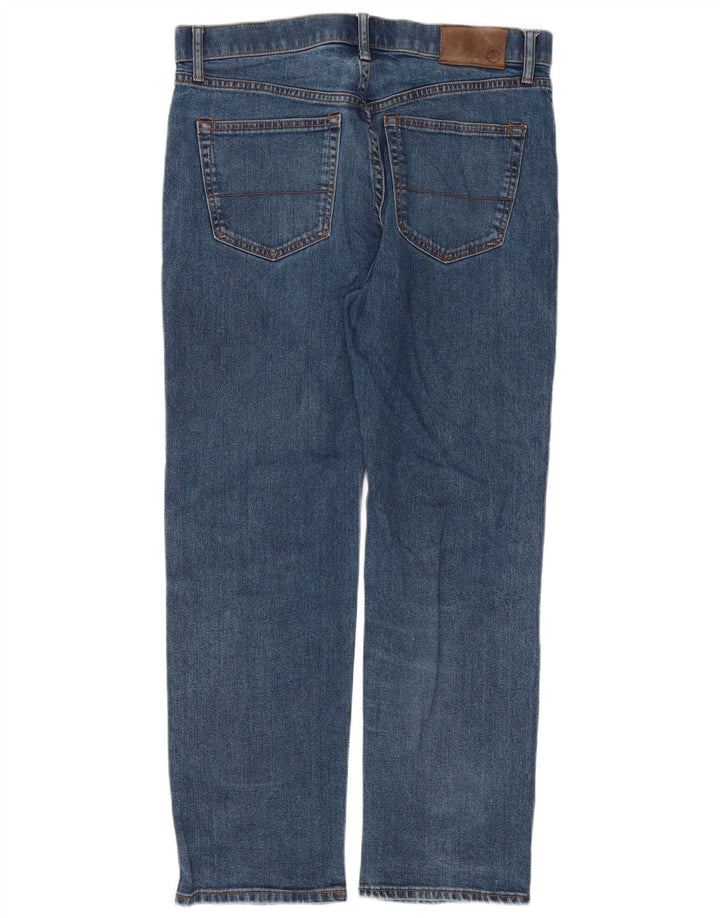 Zara Herren Regular Straight Jeans W34 L29 Blaue Baumwolle
