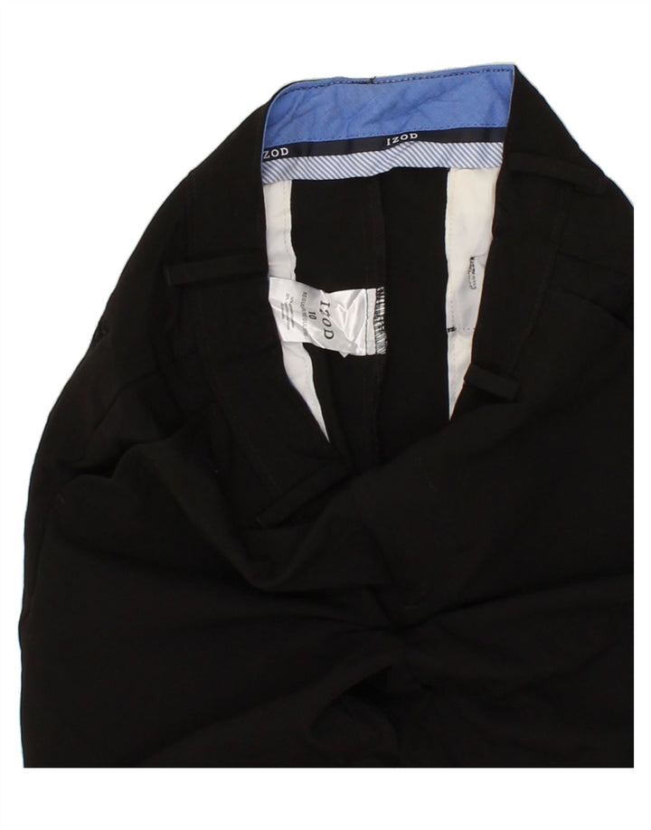IZOD Boys Straight Chino Trousers 9-10 Years W24 L23 Black Polyester Vintage Izod and Second-Hand Izod from Messina Hembry 