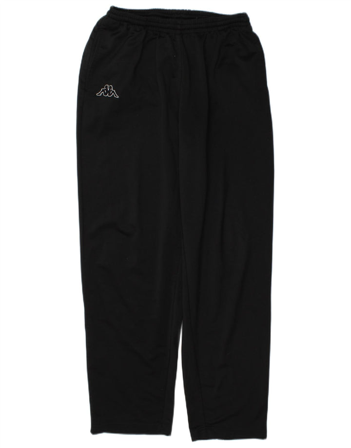 Kappa Herren-Trainingshose, groß, aus schwarzem Polyester