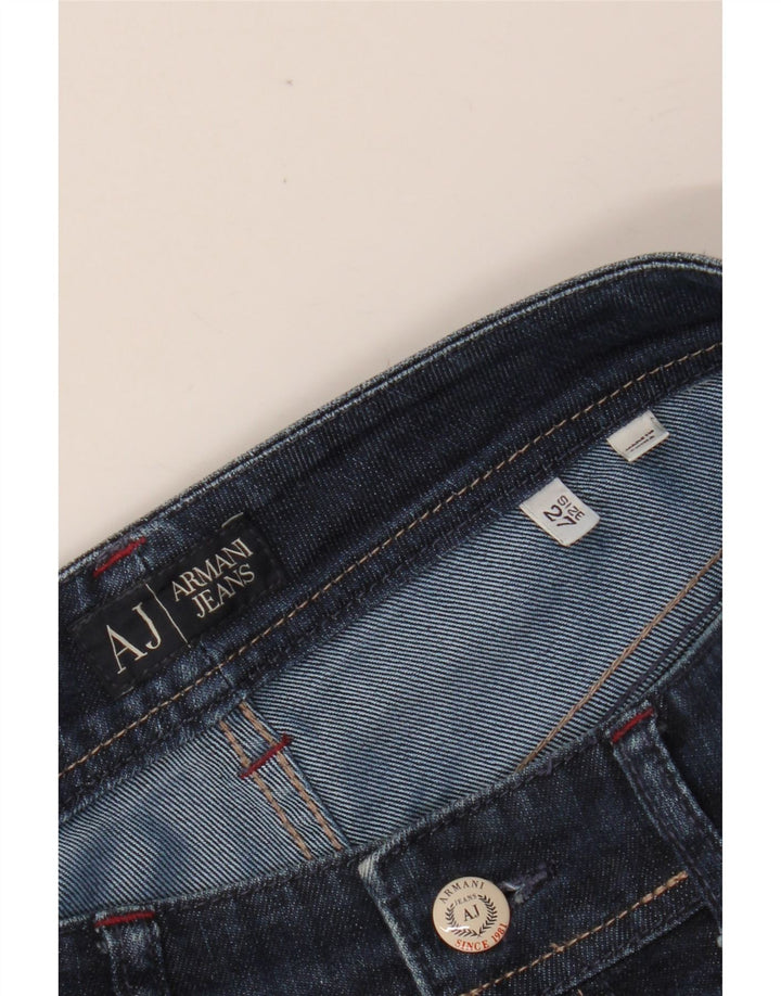 ARMANI Damen Straight Jeans W27 L28 Marineblau