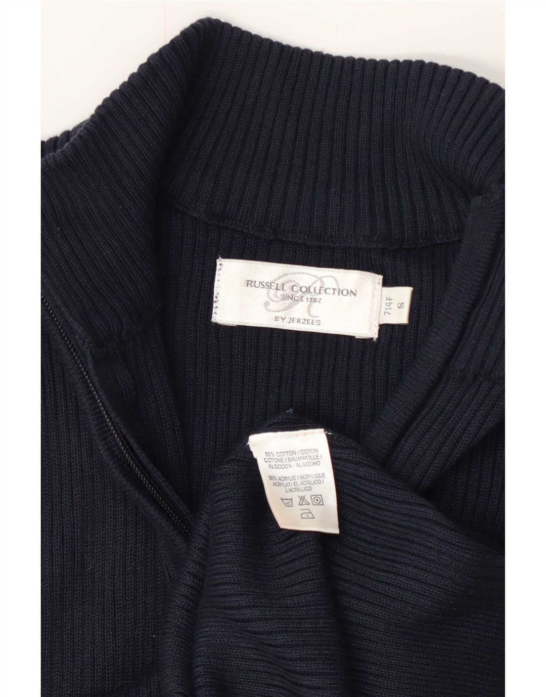 Russell Athletic Damen-Strickjacke in Übergröße, Gr. 10, Größe S, Marineblau