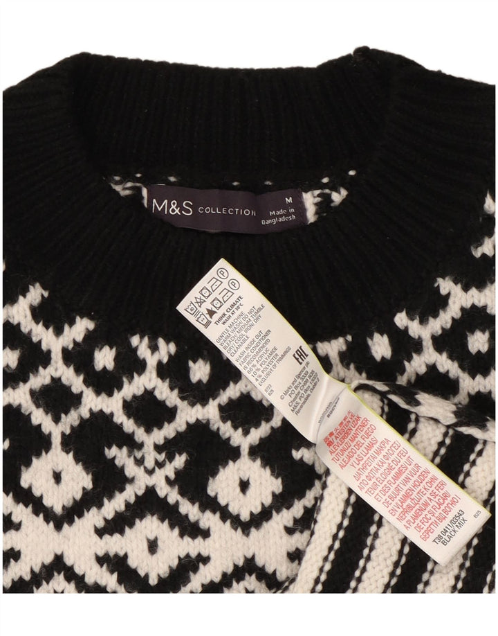 Marks & Spencer Damen-Pullover mit Rundhalsausschnitt, Gr. 14, mittelschwarz
