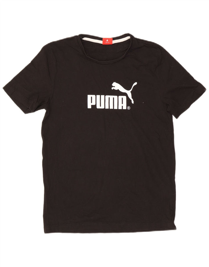 Puma Herren Grafik T-Shirt Top Small Schwarz Baumwolle