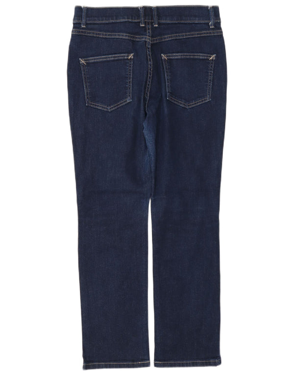 Marks & Spencer Damen Straight Jeans UK 12 Medium W30 L27 Marineblau Baumwolle