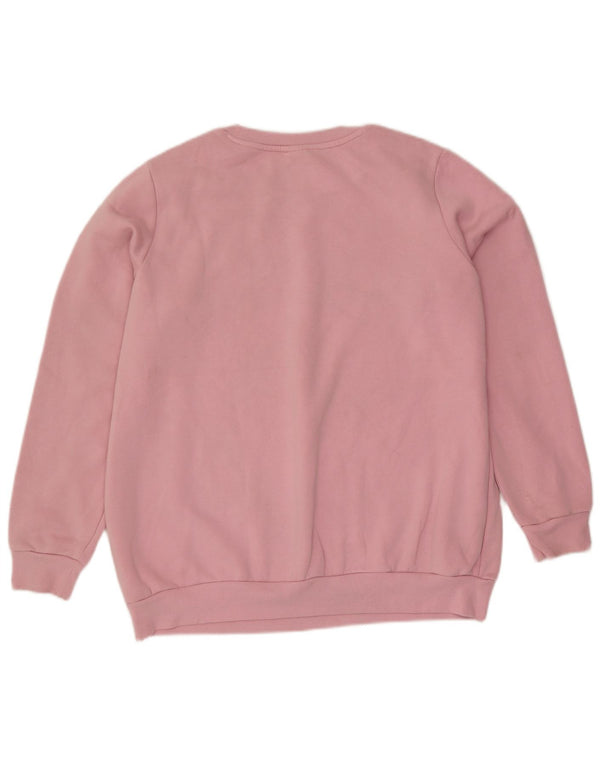 Adidas Damen Übergroßer Sweatshirt-Pullover UK 20/22 XL Rosa Baumwolle