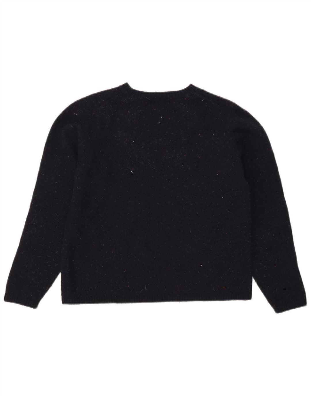 L.L.Bean Damen-Pullover mit U-Boot-Ausschnitt, UK 12, mittelmarineblaue Wolle