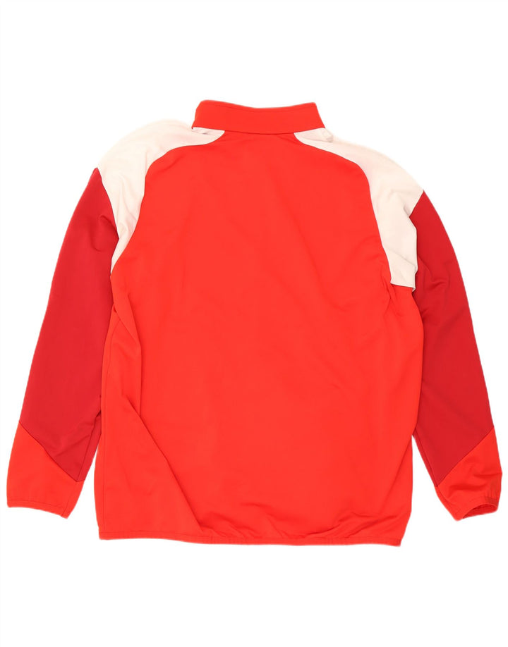 Puma Herren-Trainingsanzugoberteil, Jacke, 2XL, rotes Farbblock-Polyester