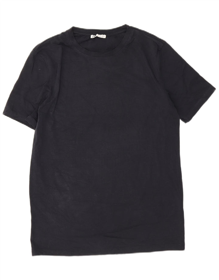 Zara Herren T-Shirt Top Large Marineblau