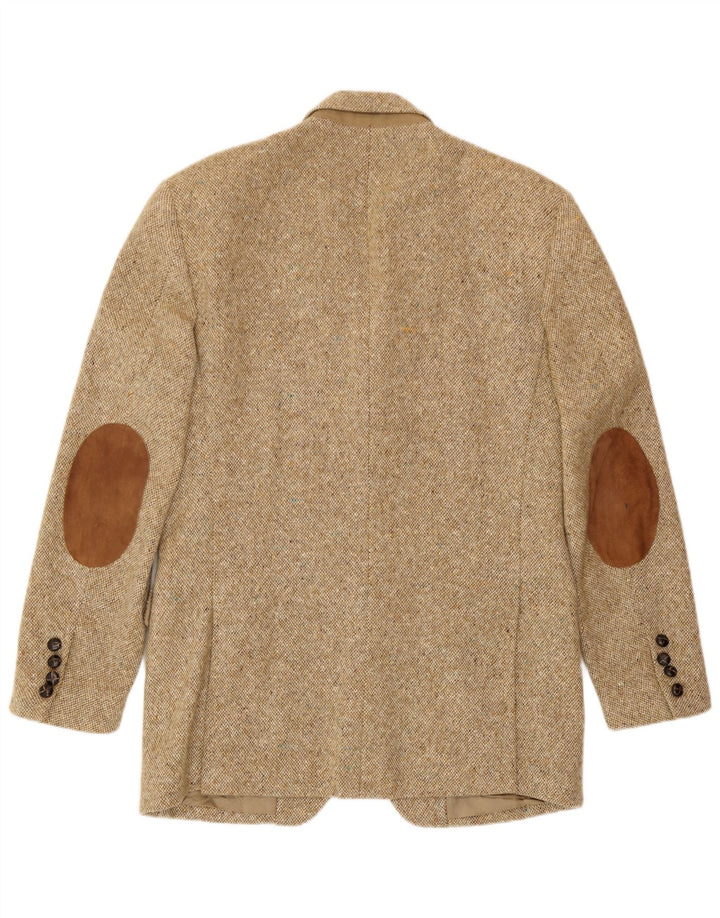 John Hanly&Co Ltd Herren-Blazer mit 3 Knöpfen, UK 38, Mittelbeige gefleckt