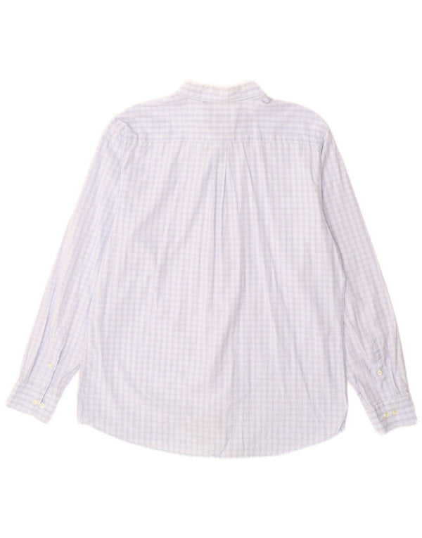 BARBOUR Mens Tailored Fit Shirt XL Blue Gingham Cotton