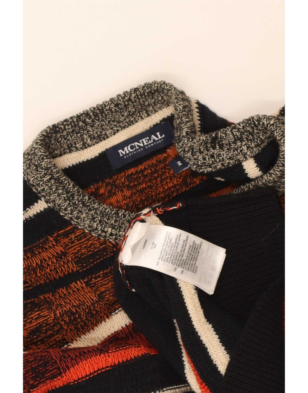 McNeal Herren-Pullover mit Rundhalsausschnitt, mittelgroß, mehrfarbig gestreift