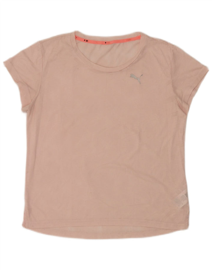 Puma Damen T-Shirt Top UK 16Groß Rosa Polyester