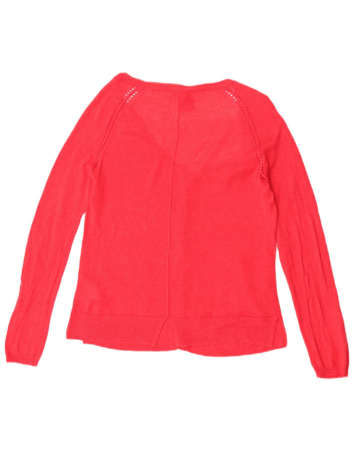 White Stuff Damen-Cardigan-Pullover UK 12 Mittelrotes Leinen