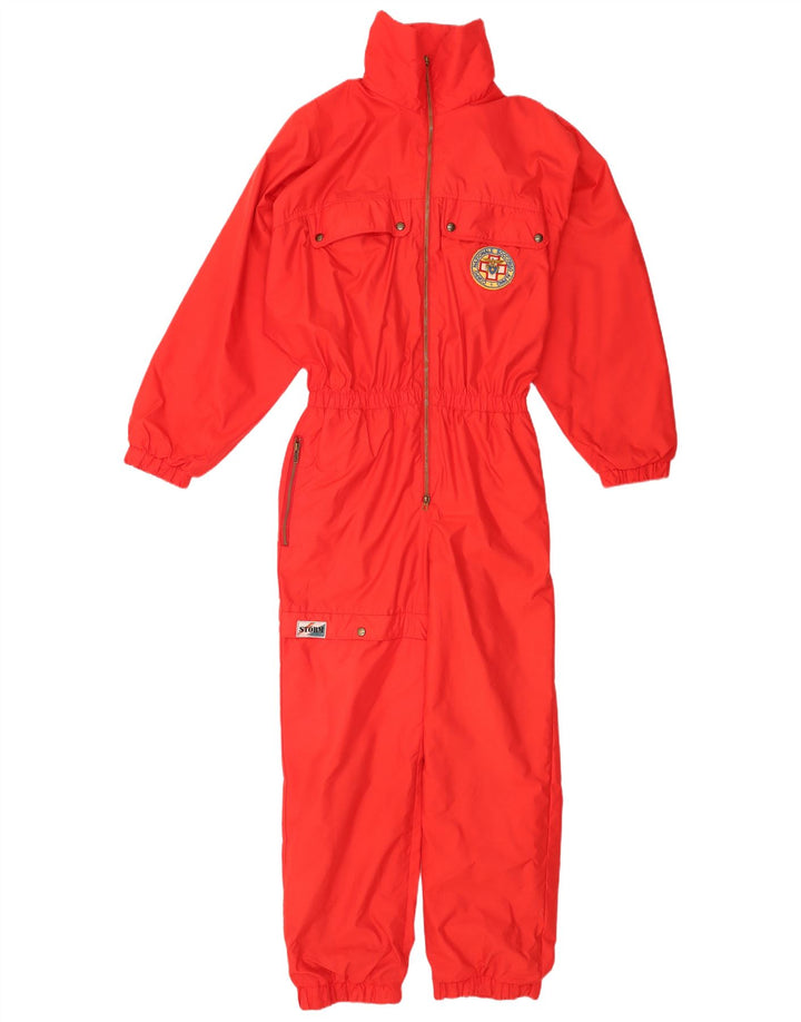 Vintage Herren Skioverall Großes rotes Polyamid