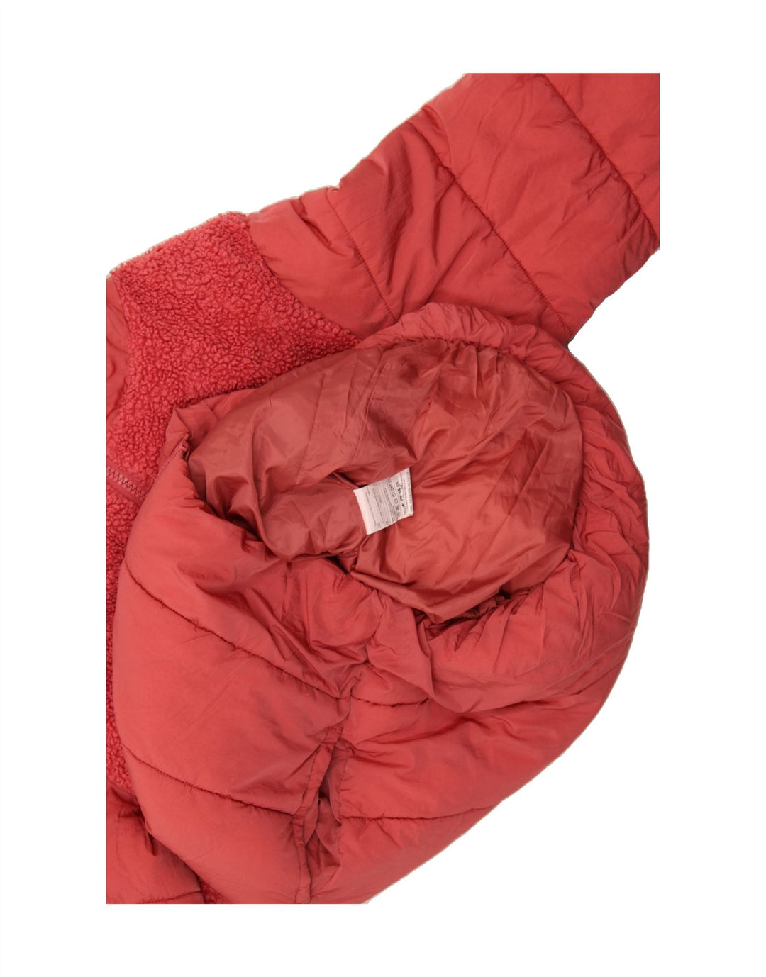 BENETTON Boys Hooded Padded Jacket 13-14 Years 3XL Pink Polyester Vintage Benetton and Second-Hand Benetton from Messina Hembry 