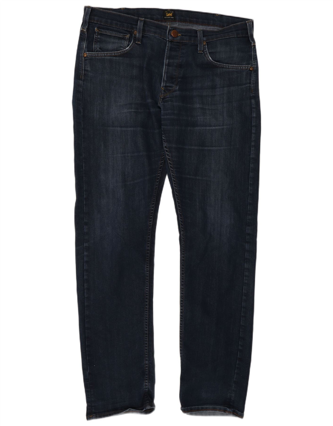Lee Herren Daren Straight Jeans W36 L34 Blaue Baumwolle