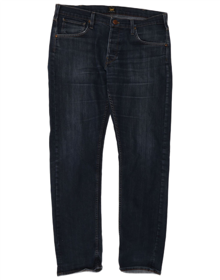 Lee Herren Daren Straight Jeans W36 L34 Blaue Baumwolle