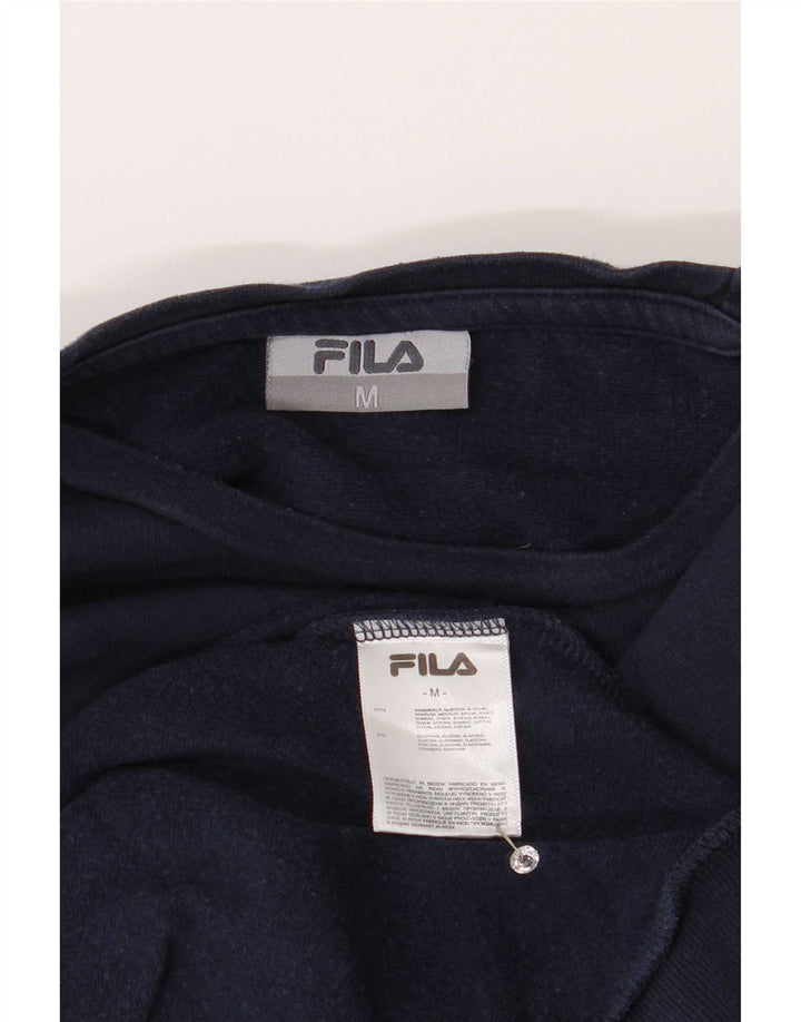 Fila Damen-Sweatshirt-Pullover UK 14, mittelmarineblaue Baumwolle