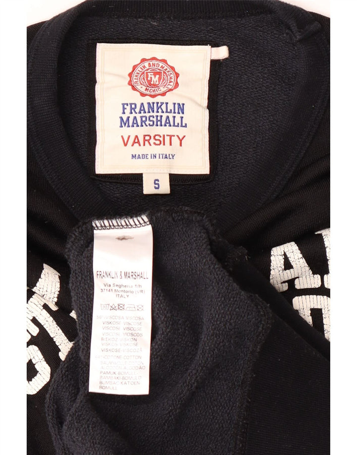 FRANKLIN MARSHALL Mens Sweatshirt Jumper Small Black Vintage Franklin Marshall and Second-Hand Franklin Marshall from Messina Hembry 