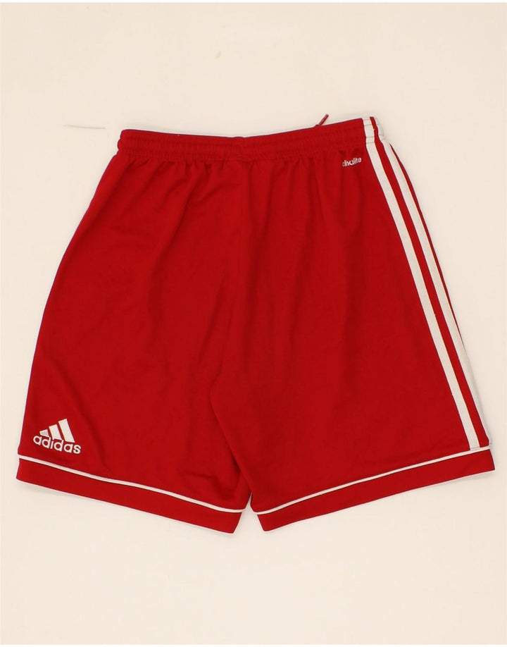 ADIDAS Boys Climalite Sport Shorts 13-14 Years Maroon Polyester Vintage Adidas and Second-Hand Adidas from Messina Hembry 