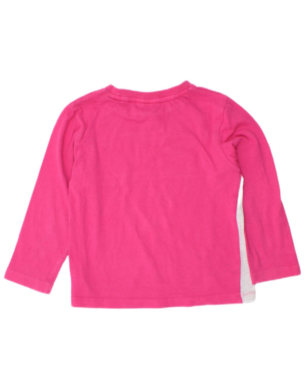 Fila Langarm-Top mit Grafik für Mädchen, 3–4 Jahre, Rosa, Colourblock-Baumwolle