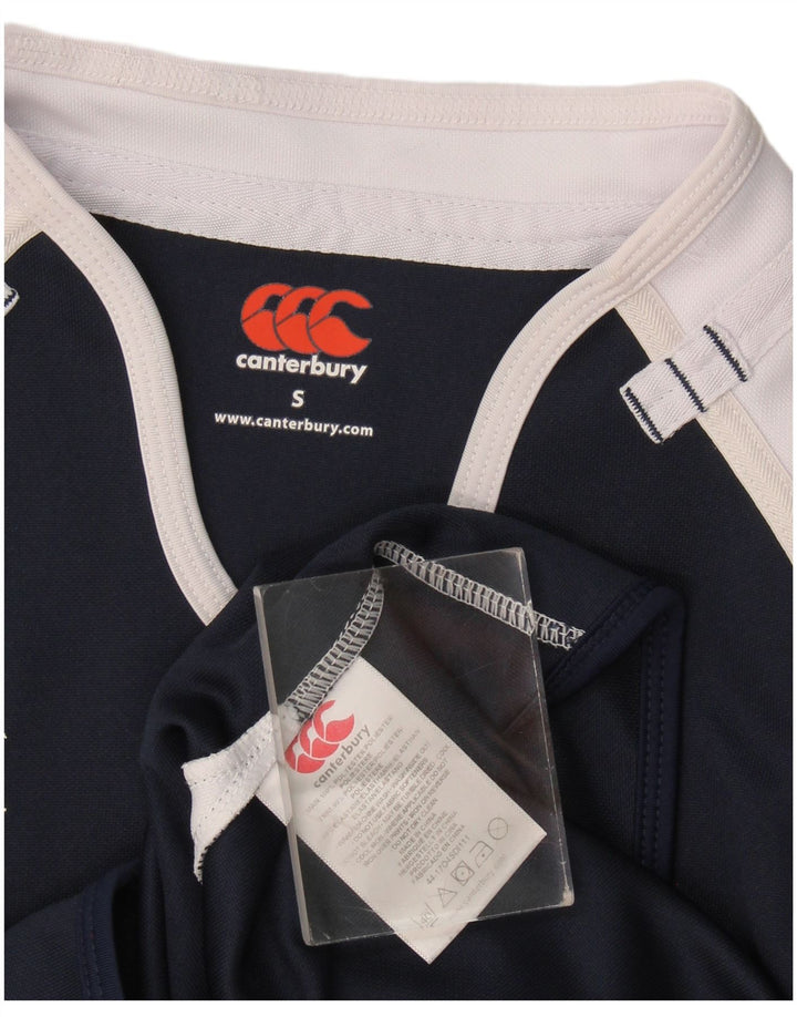 Canterbury Herren-T-Shirt mit Grafik, Größe S, Marineblau, Farbblock-Polyester