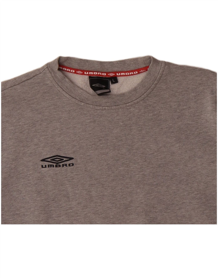 UMBRO Womens Sweatshirt Jumper UK 16 Large Grey Cotton