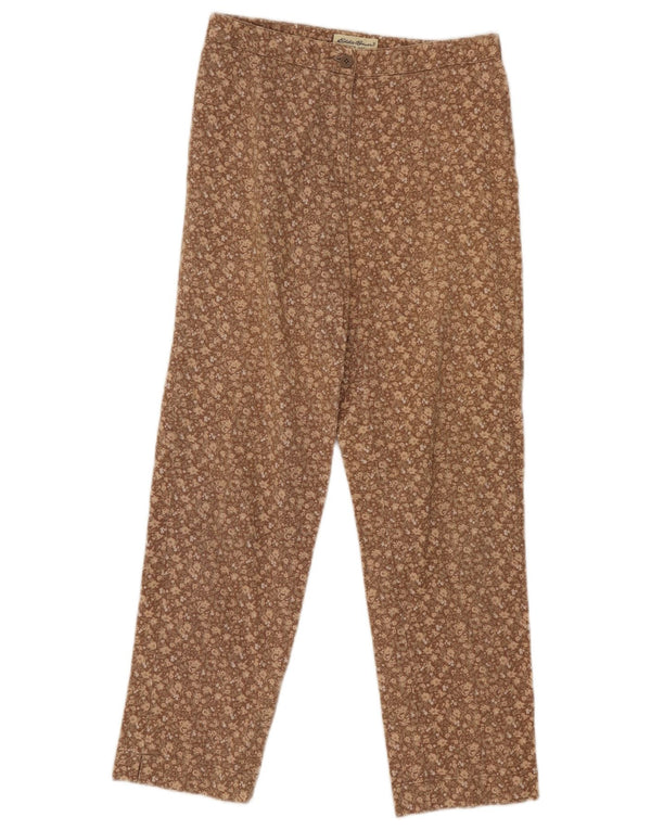 Eddie Bauer Womens Casual Trousers US 6 Medium W27 L25 Beige Floral