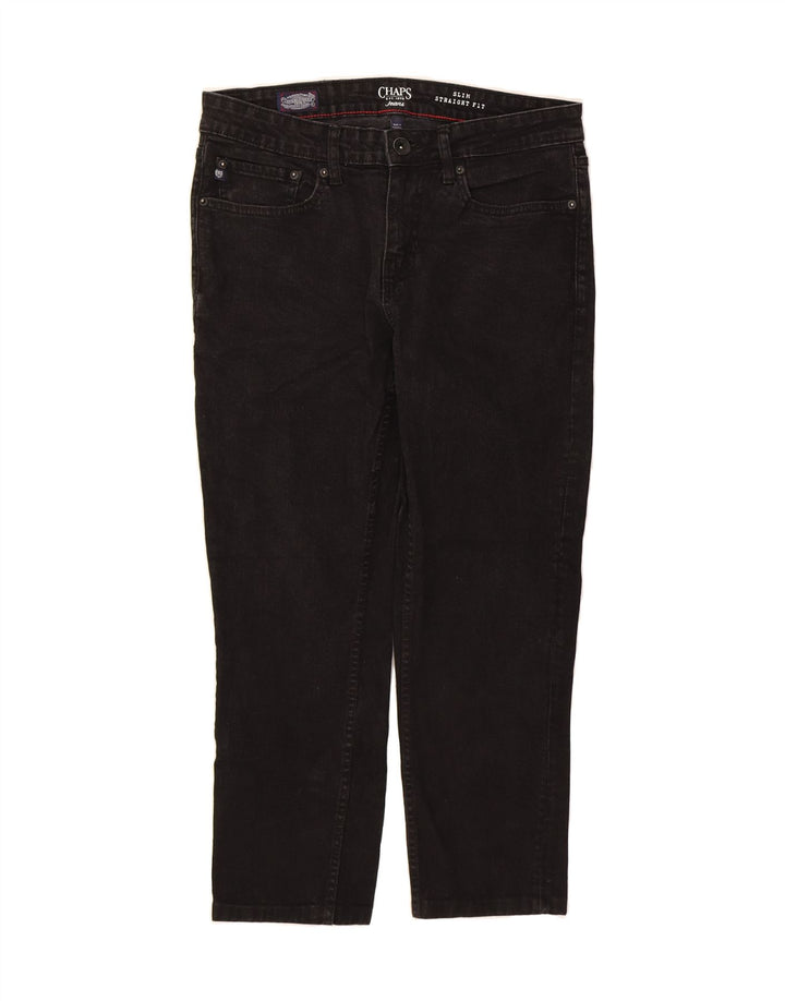 CHAPS Mens Slim Straight Jeans W32 L25 Black Cotton Vintage Chaps and Second-Hand Chaps from Messina Hembry 