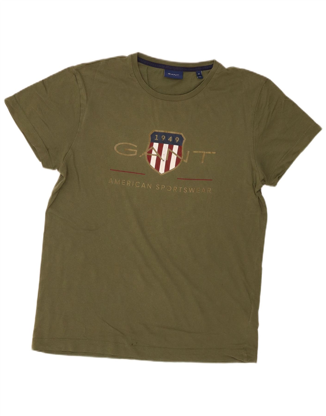 Gant Herren-T-Shirt mit Grafik, mittlere Khaki-Baumwolle