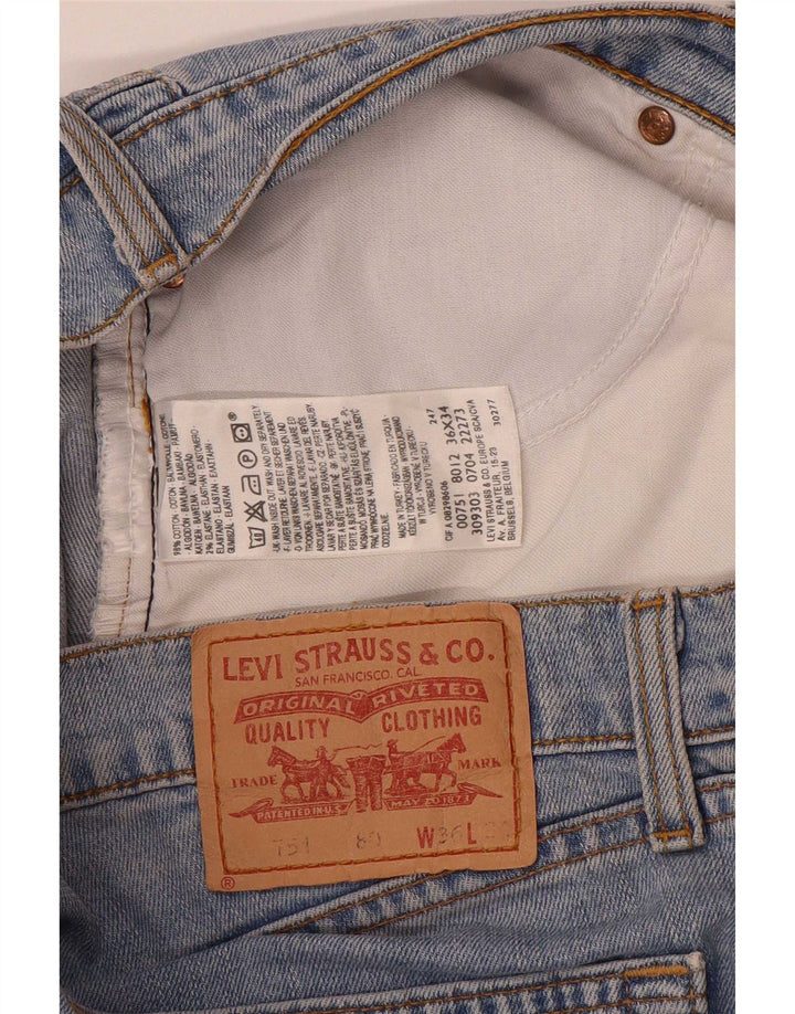 Levi's Herren 751 Regular Straight Jeans W36 L32 Blaue Baumwolle