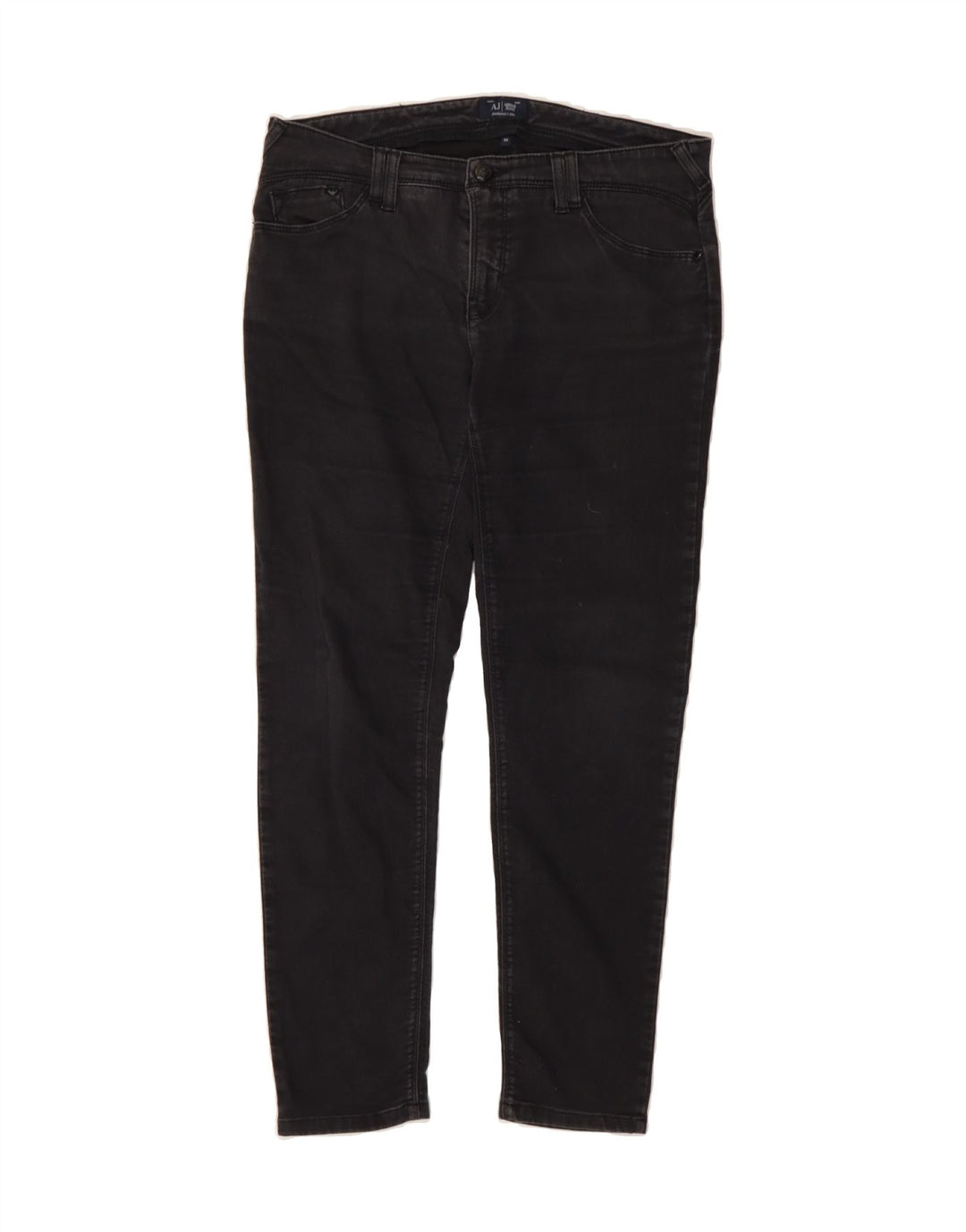 ARMANI Womens Skinny Jeans W30 L27 Black Cotton Vintage Armani and Second-Hand Armani from Messina Hembry 