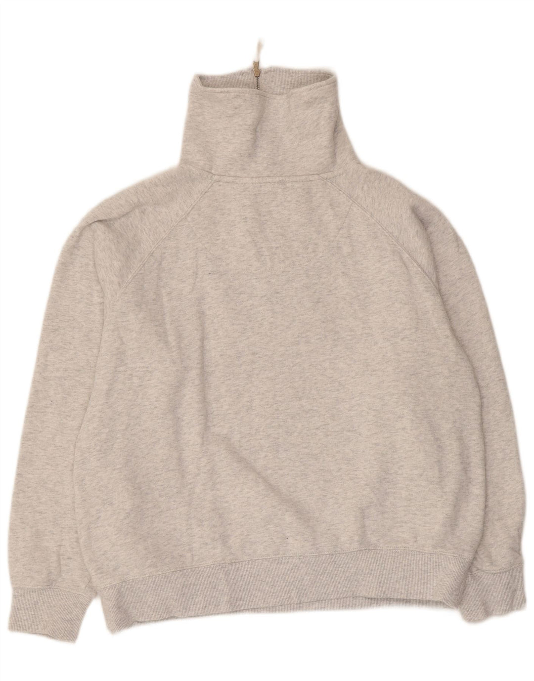 Crew Clothing Damen Crop Zip Neck Sweatshirt Pullover UK 12 Mittelgrau