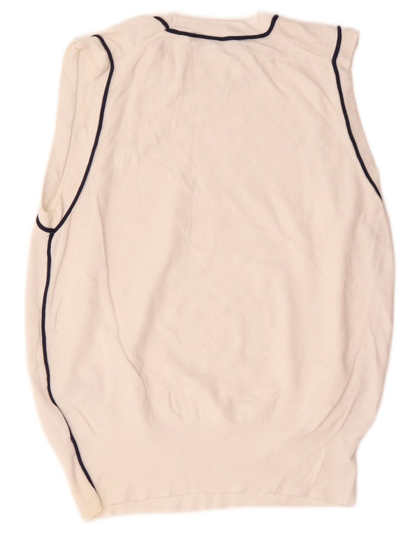 Zara Damen Weste Tank Top UK 12 Mittelweiße Viskose